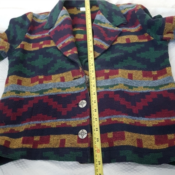 Vintage Wool Blend Southwest Blazer Cardigan - Picture 4 of 7